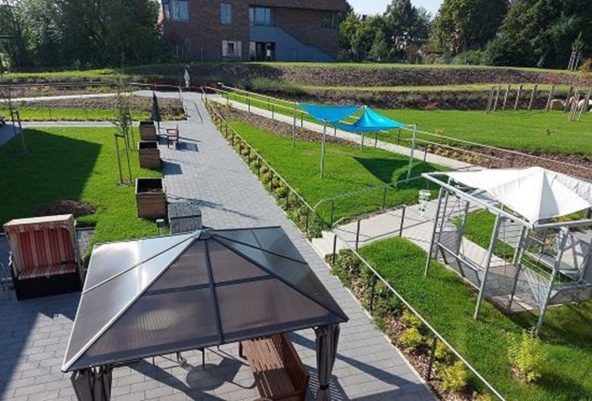 Gartenansicht von oben